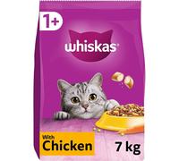 Whiskas 1+ Chicken 7kg Bag, Adult Cat Dry Food - Pack May Vary
