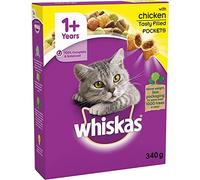 Whiskas 1+ - Dry Cat Food - for Adult Cats - with Chicken - 6 x 340 g