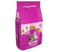 Whiskas 1+ - Dry Cat Food - for Adult Cats - with Salmon - 6 x 1.9 kg