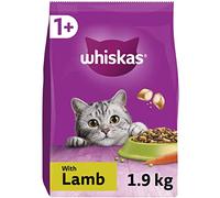 Whiskas 1+ Lamb Pack of 4 x 1.9 kg, Adult Cat Dry Food