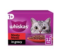 Whiskas 1+ Meaty Meals in Gravy 12 x 85g (1.02kg)