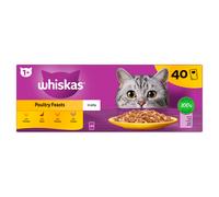Whiskas 1+ Poultry Feasts in Jelly 40 x 85g (3.40kg)