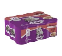 whiskas 1+ Wet Cat Food for Adult Cats, Meaty Selection in Jelly, 24 C
