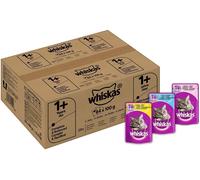 whiskas 1+ Wet Cat Food for Adult Cats, Mixed Selection in 100 g (Pack of 84)