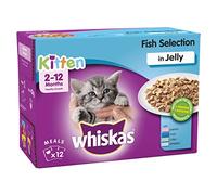 Whiskas <1 - Wet Cat Food for Kitten - Fish Selection in Jelly - 12x 100 g