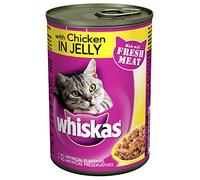 Whiskas 1+ Wet Cat Food Tin with Salmon in Jelly 390g x 12