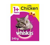 Whiskas 1+ Years Cat Complete Dry With Chicken, 340 G