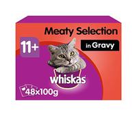 whiskas 11+ Cat Pouches Meaty Selection in Gravy 48 x 100g