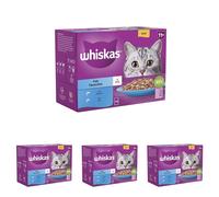 whiskas 11+ Fish Selection in Jelly 48x85g Pouches, Senior Cat Food (1