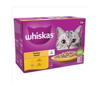 Whiskas 11+ Poultry Feasts Senior Wet Cat Food Pouches in Jelly 12 x 85g
