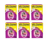 Whiskas 2-12 Months Kitten Complete Dry with Chicken, 340g x 6