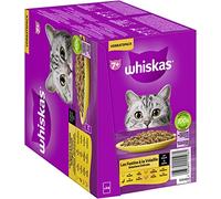 Whiskas 7+ Cat Food Poultry Selection in Sauce, 24 x 85 g (1 Pack) Wet Food from 7 Years in 24 Portion Bags