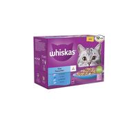 WHISKAS 7+ Cat Pouches Fish Favourites in Jelly 12 x 85 g