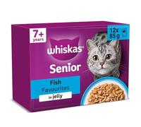 whiskas 7+ Cat Pouches Fish Favourites in Jelly 12x85g
