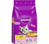 WHISKAS 7+ SENIOR - (1.9kg) - Mature Dry Cat Food Chicken Pet Biscuit bp PawMits