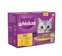 Whiskas 7+ Poultry Feasts Senior Wet Cat Food Pouches in Gravy 12 x 85g