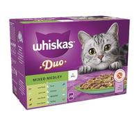 Whiskas Adult Wet Cat Food Duo Mixed Medley in Jelly 12x85g