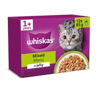 Whiskas 1+ Cat Pouches Mixed Menu in Jelly - 12 x 85g