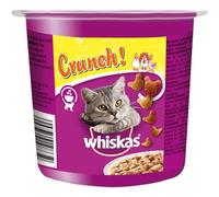 Whiskas Crunch Cat Treats, Crunchy Topping Treats with Poultry, 10 x 100 g