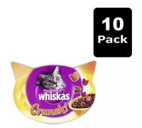 Whiskas Crunch Tasty Topping Cat Treats Chicken Turkey & Duck 1kg (10x100g Pack)