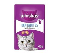 12 x 40g Whiskas Dentabites Dental Cat Treats Chicken Cat Biscuits