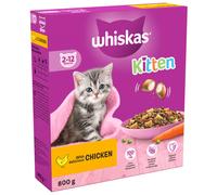 Whiskas Dry 2-12 Mth Kitten Chick 5x800g