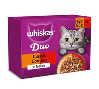 WHISKAS Duo Wet Food Pouches, Classic Combo in Jelly, 12 x 3 oz