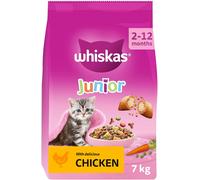 Whiskas Junior Chicken 7 Kg Bag, Kitten Cat Dry Food - Pack May Vary