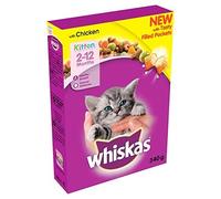 Whiskas Junior, Dry Food for Kittens (2-12 Months), with Chicken, 340g