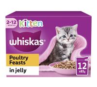 Whiskas Junior Poultry Selection in Jelly 48 x 85 g Pouches, Kitten Ca