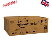 whiskas Junior Poultry Selection in Jelly 84 Pouches, Wet Kitten and Cat Food, Selection of Chicken, Duck, Poultry and Turkey, Megapack (84 x 85 g)
