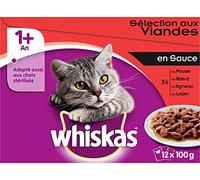 Whiskas - Meal Cat 1 + Meat Selection in Gravy 12x100g