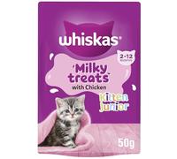 Whiskas Kitten Milky Treats Cat Treats 50 g, pack of 6