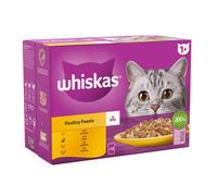 Whiskas Pouch 1+ Poultry Feasts In Jelly 12x85g - Size: 85g