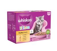 Whiskas Pouch 2-12m Kitten Poultry Feasts In Jelly 12x85g - Size: 85g
