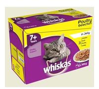 Whiskas Pouch 7+ Selection Jelly Cat Food (4 X 12 Pack Of 100g) (One Size) (Poultry)