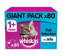 whiskas Pouch Fishermans Choice Jelly Adult Cat Food 100g x 80