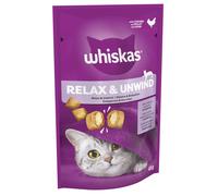 Whiskas Relax and Unwind - Cat Treats - Small Bite Size Snacks with