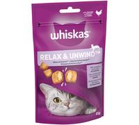 Whiskas Relax & Unwind Adult Cat Treats with Chicken - Saver Pack: 8 x 45g