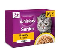 Whiskas 7+ Poultry Feasts in Jelly Wet Senior Cat Food 85g 12 Pack