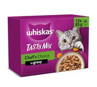 Whiskas 1+ Cat Pouches Tasty Mix Chefs Choice in Gravy - 12 x 85g