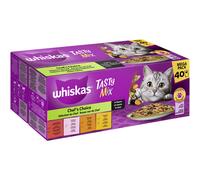 WHISKAS Tasty Mix Multipack Mega Pack Heads Of Choice Sauce 40 X 85g (10,56 €/ -
