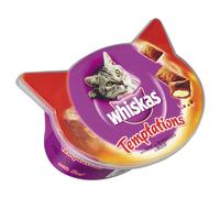WHISKAS Temptations Cat Treats With Beef 8x60g