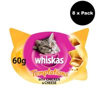 Whiskas Temp Chicken & Cheese 8x60g