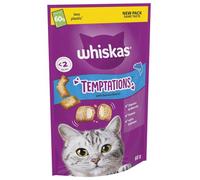 Whiskas Temptations Delicious Cat Treats with Salmon Flavour 60 g (Pack of 6)
