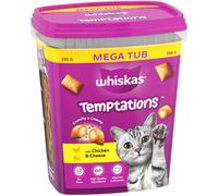 Whiskas Temptations Mega Tub - Saver Pack: Chicken & Cheese (2 x 350g)