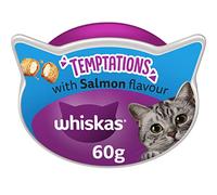 Whiskas Temptations Adult Cat Treats with Salmon 480g (8x60g Packs)