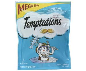 Whiskas Temptations Tempting Tuna Flavor Mega 180g 6.3 Oz Pouch