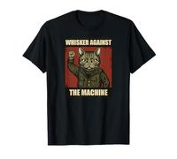 Whisker Against the Machine Protest Cat Rebel T-Shirt