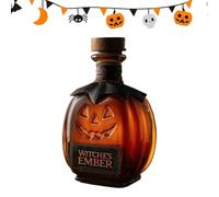 Whisker Decangement Pumpine - Decorative Glass Autumn Themed Bottle | Halloween Drink Container, Elegant Alcohol Server, Family Bar Show, Men, Configu